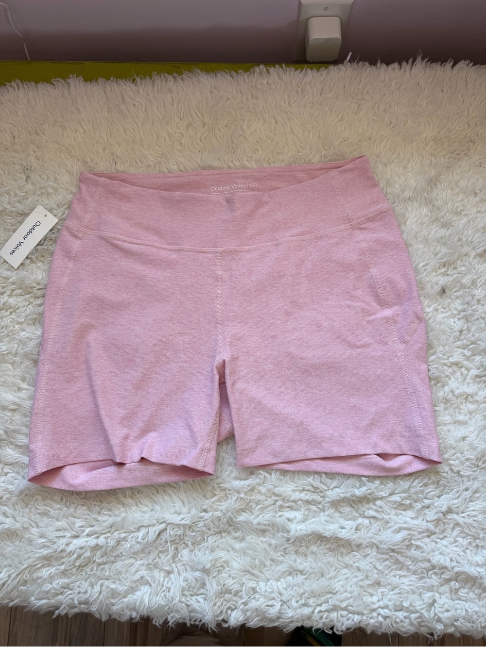 NWT Outdoor Voices Warmup 5” Pink High-Rise Bike Shorts XXL